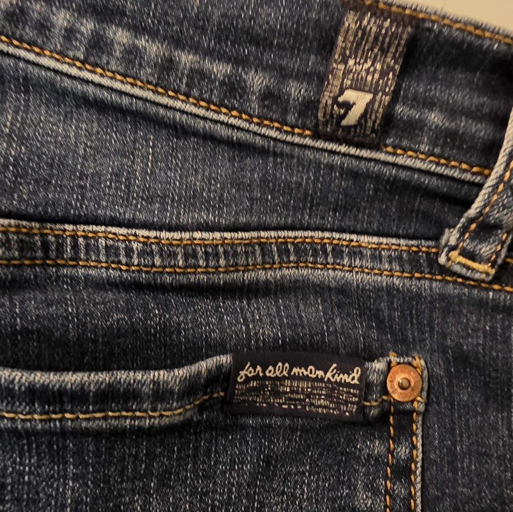 7 For All Mankind Dark Wash Skinny Jeans